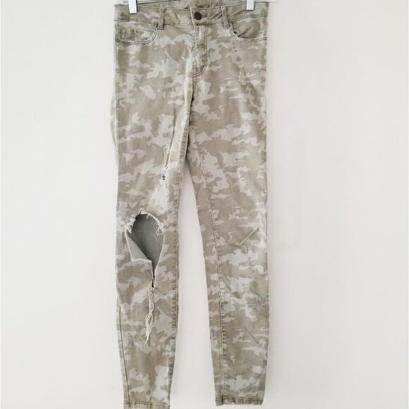 Zara denim with heavy distressing camo - Picture 1 of 7